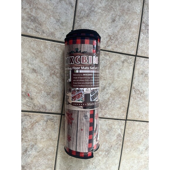 Christmas Kitchen Rugs and Mats Set of 2 Xmas Holiday Christmas Elves - Picture 8 of 8